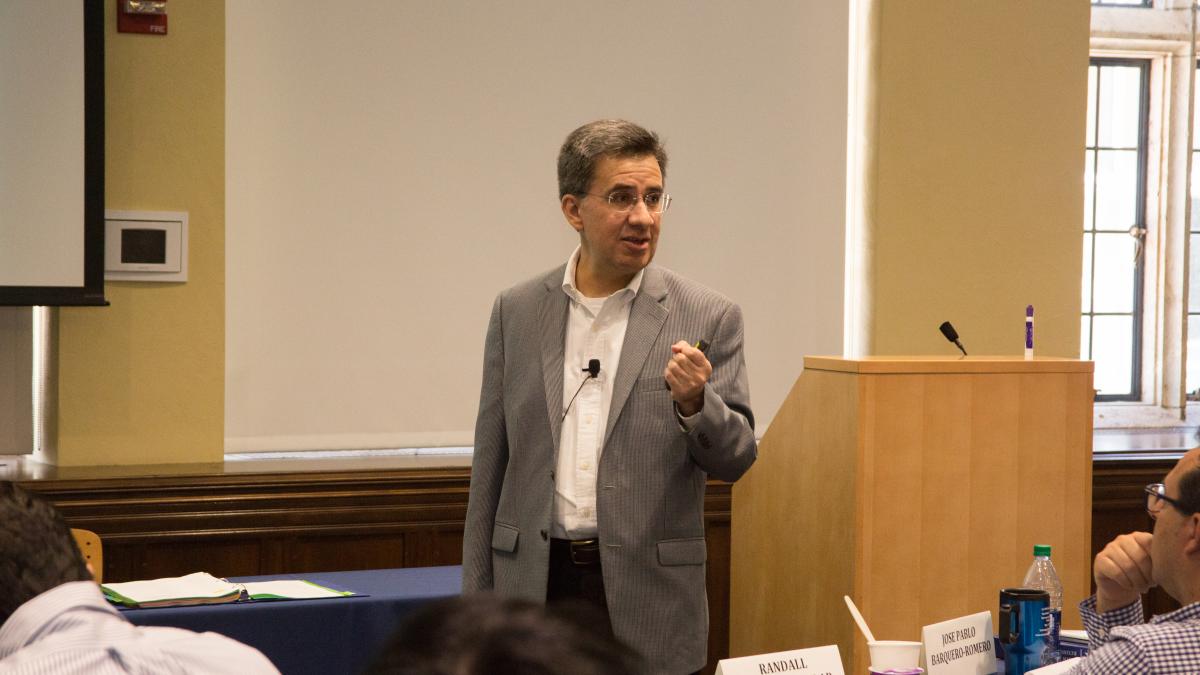 Professor Enrique Mendoza's lecture on "Quantitative Models of Financial Crises  and Macroprudential Analysis."