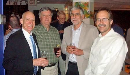 Ed Lazear (Stanford GSB), Tom MaCordy (Stanford University), Ken Wolpin and Frank Diebold (Penn) (left to right)